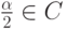 \frac\alpha2 \in C