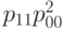 p_{11}p_{00}^2