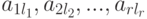 a_{1l_1},a_{2l_2},...,a_{rl_r}