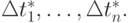 \Delta t_1^*, \ldots ,\Delta t_{n}^* .