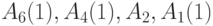 A_6(1), A_4(1), A_2, A_1(1)