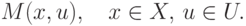 M(x,u), \quad x\in X,\, u\in U.