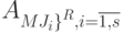 A_{M\\{J_i\}}^R, i=\overline {1,s}