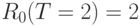 R_{0}(T = 2) = 2