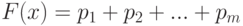 F(x)=p_1+p_2+...+p_m