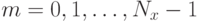 m=0,1,\ldots,N_x-1