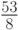 \frac{53}{8}