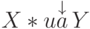 X\ast u \ovs{a}{\downarrow}\,Y
