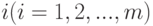 i(i=1,2,...,m)