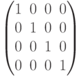 \left(\begin{matrix}
1&0&0&0\\
0&1&0&0\\
0&0&1&0\\
0&0&0&1
\end{matrix}\right)