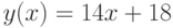 y(x)=14x+18