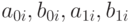 a_{0i}, b_{0i}, a_{1i}, b_{1i}