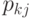 p_{kj}