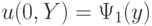 u(0, Y) = \Psi_1(y)