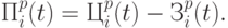 П_{i}^{p}(t) = Ц_{i}^{p}(t ) - З_{i}^{p}(t ).