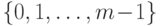 \smu{1}\{0,1,\dots,m-1\}